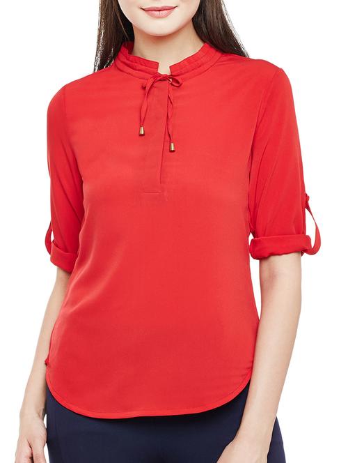 solid red regular top - 13711873 - Very Small Image - 1