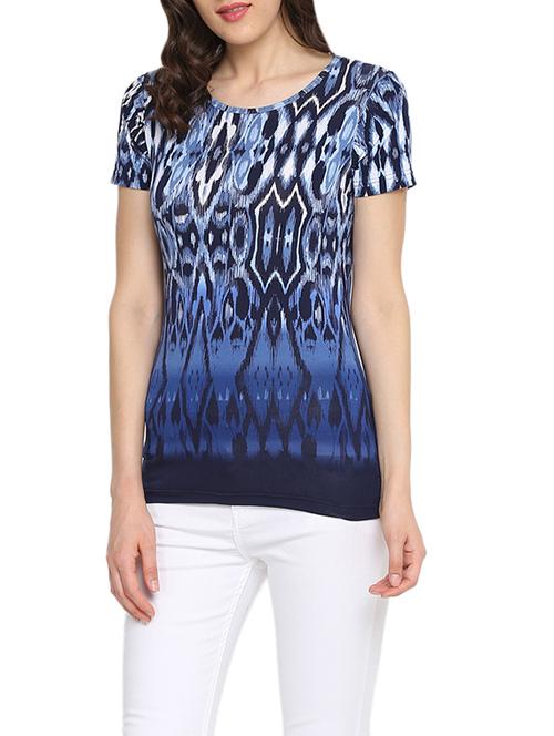 blue printed regular top - 13713286 - Very Small Image - 1