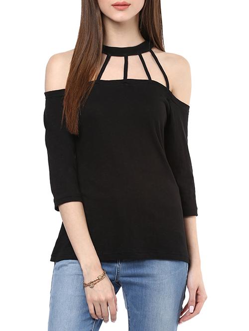black cotton regular top - 13713293 - Very Small Image - 1