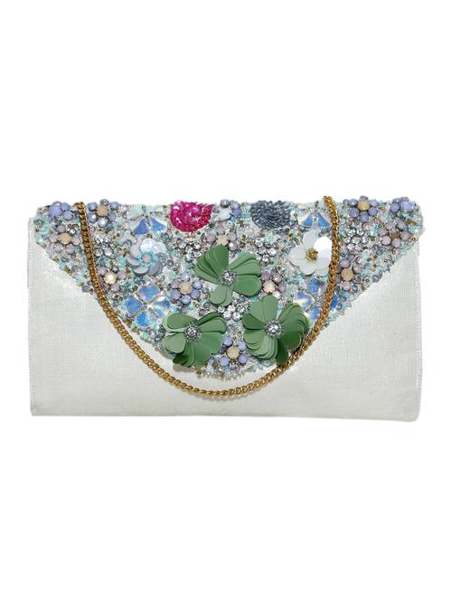 white cotton regular clutch - 13713548 - Very Small Image - 1