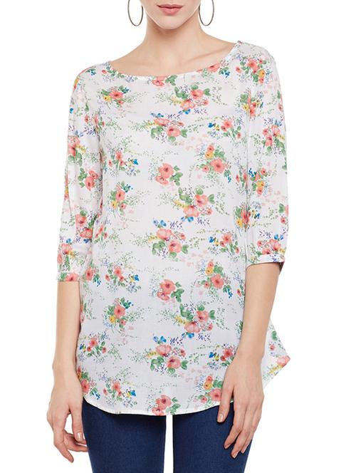 white viscose regular top - 13714015 - Very Small Image - 1