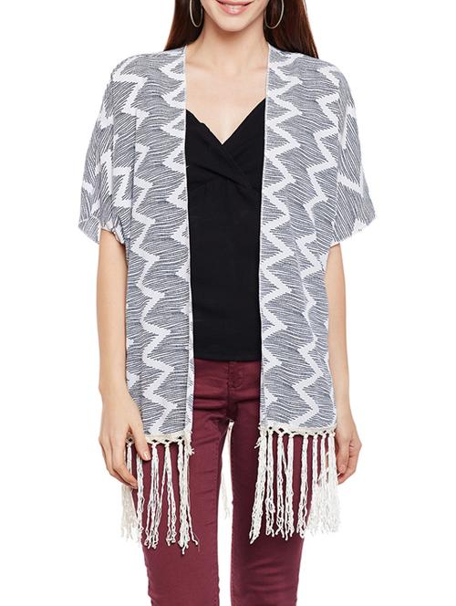 white crepe shrug - 13714039 - Very Small Image - 1