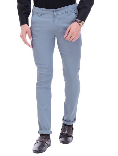 blue cotton chinos casual trouser - 13714237 - Very Small Image - 1