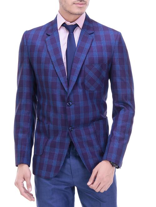 bue cotton blend casual blazer - 13714301 - Very Small Image - 1