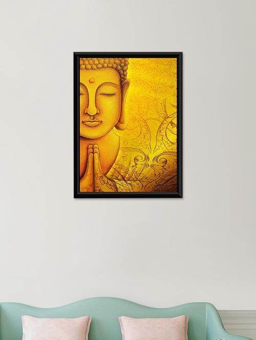 gautam buddha wall poster (with frame) - 13715720 - Very Small Image - 1