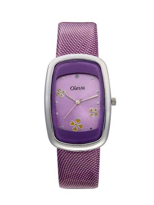oleva ladies leather strap analog watch - 13715941 - Very Small Image - 1