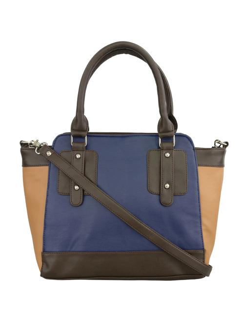 blue leatherette regular handbag - 13717454 - Very Small Image - 1