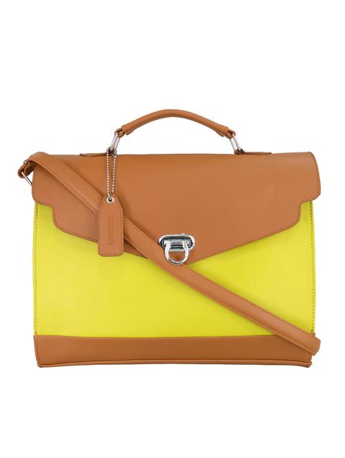yellow leatherette regular sling bag - 13717488 - Very Small Image - 1