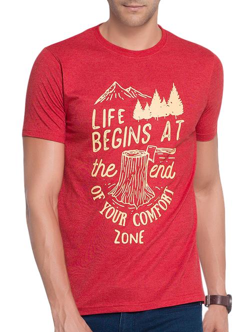 red cotton printed t-shirt - 13718418 - Very Small Image - 1