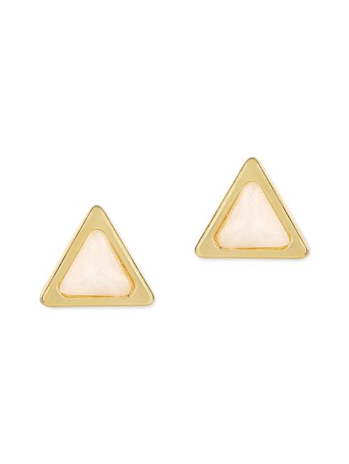 white gold plated studs earrings - 13719045 - Very Small Image - 1