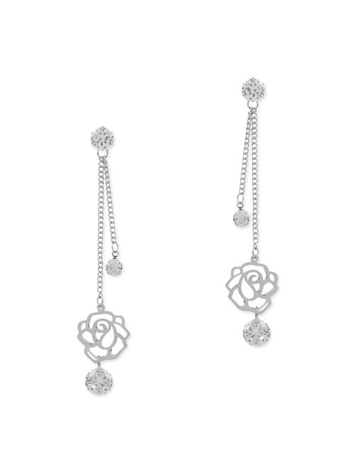 silver plated drop earrings - 13719062 - Very Small Image - 1