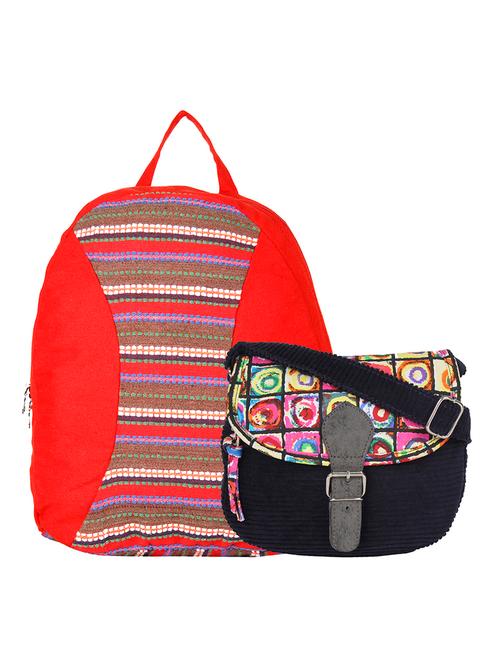 red canvas regular backpack - 13719246 - Very Small Image - 1