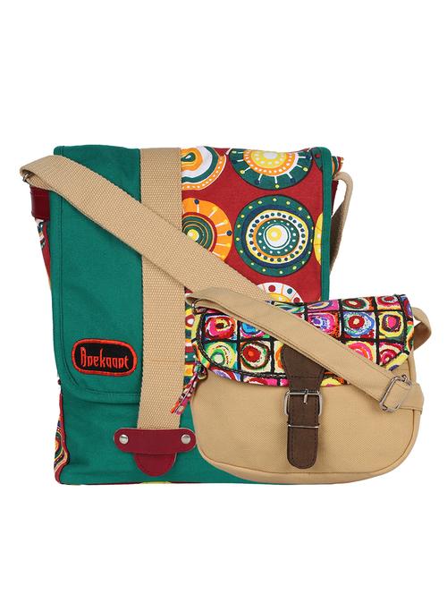 green canvas messenger sling bag - 13719254 - Very Small Image - 1