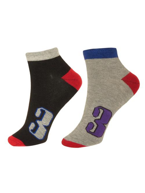 set of 2 multi colored cotton ankle length sock - 13719594 - Very Small Image - 1