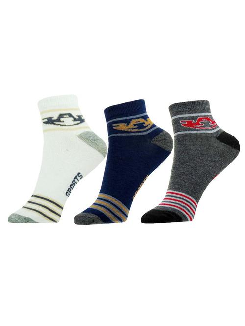 set of 3 multi colored cotton ankle length sock - 13719610 - Very Small Image - 1