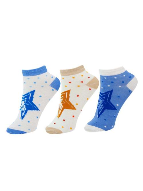 set of 3 multi colored cotton ankle length sock - 13719648 - Very Small Image - 1