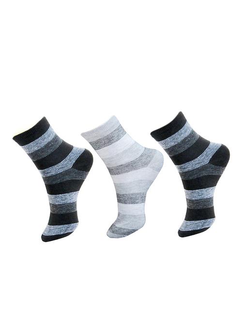 set of 3 multi colored cotton ankle length sock - 13719725 - Very Small Image - 1