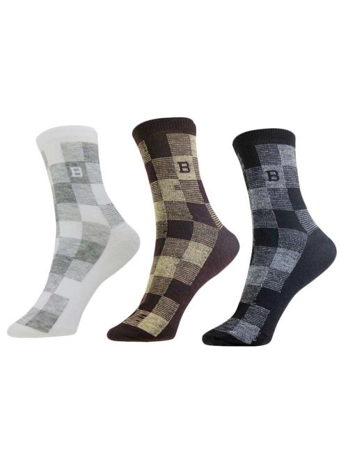 set of 3 multi colored cotton ankle length sock - 13719813 - Very Small Image - 1