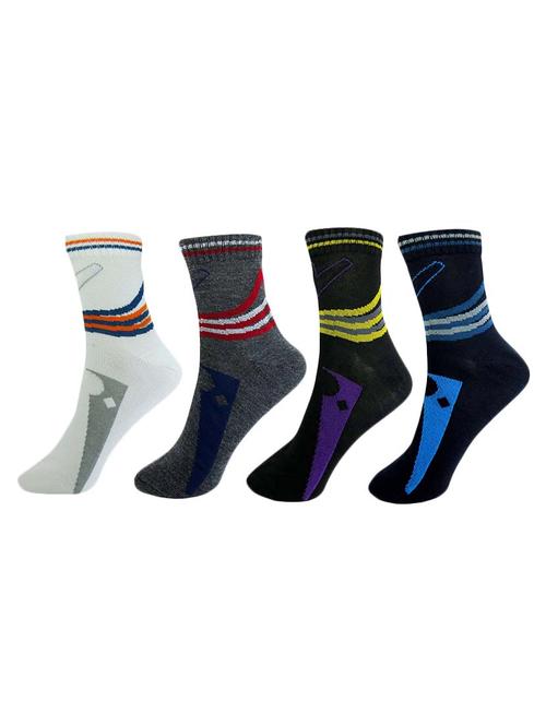 set of 4 multi colored cotton ankle length sock - 13719816 - Very Small Image - 1