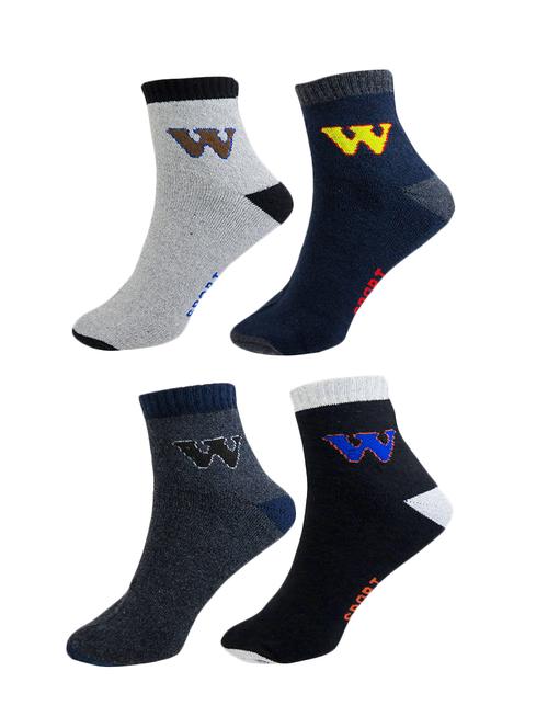 set of 4 multi colored cotton ankle length sock - 13719886 - Very Small Image - 1