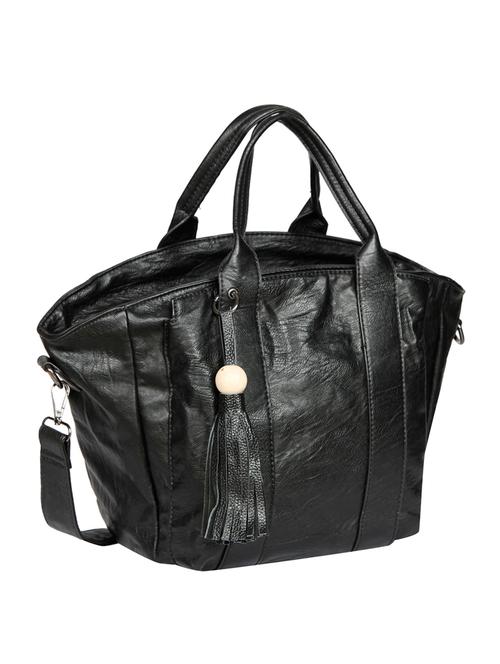 black leatherette regular handbag - 13720153 - Very Small Image - 1