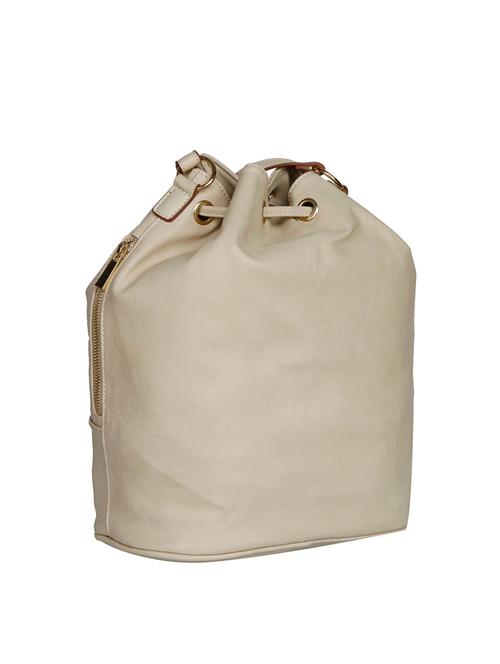 beige leatherette regular sling bag - 13720189 - Very Small Image - 1