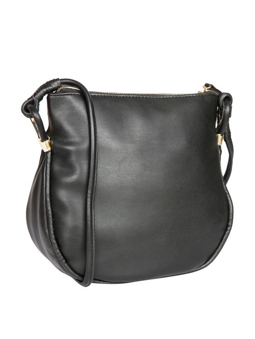 black leatherette regular sling bag - 13720206 - Very Small Image - 1