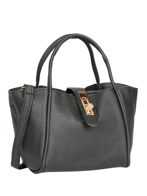 black leatherette regular handbag - 13720221 - Very Small Image - 1