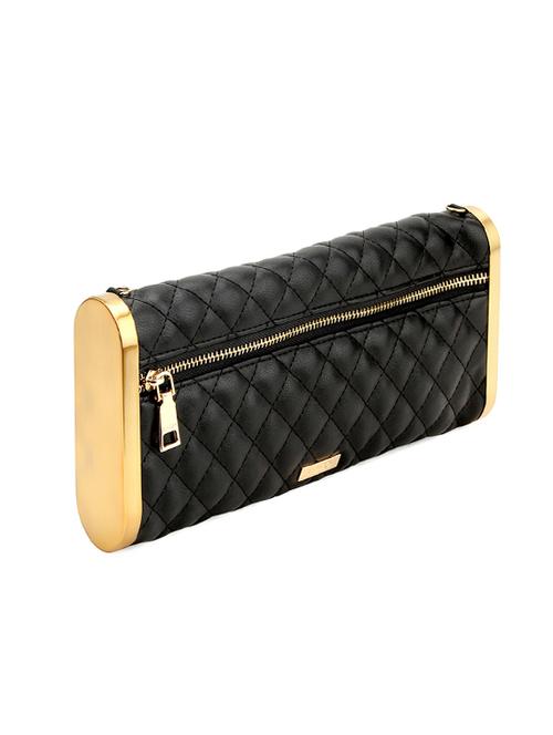 black leatherette box clutch - 13722429 - Very Small Image - 1