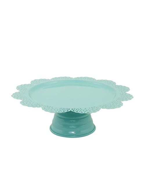 elan scallop aqua cake stand with cake server - 13722750 - Very Small Image - 1