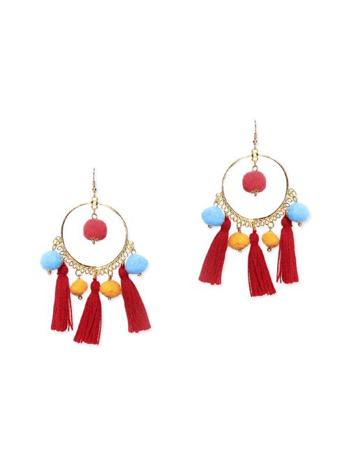 multi colored metal tassel earrings - 13722854 - Very Small Image - 1