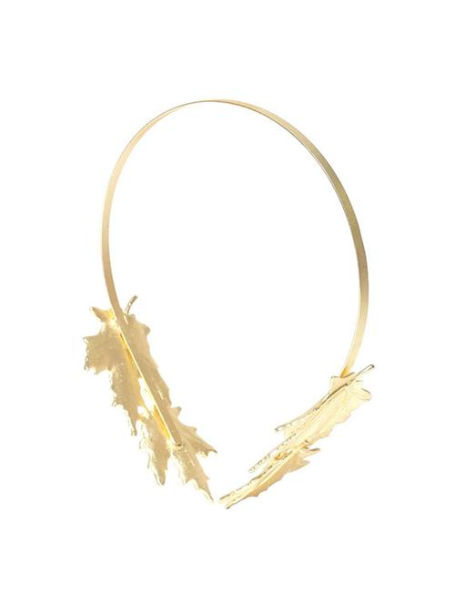 blueberry gold-toned leaf-shaped greek goddess headband - 13722893 - Very Small Image - 1