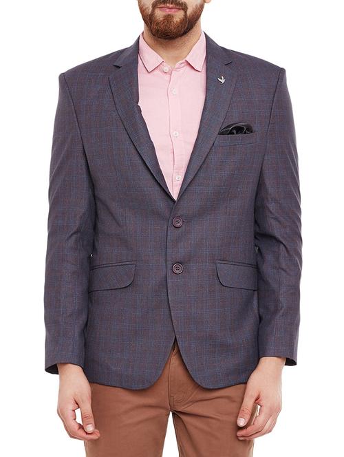 grey wool & polyester blend formal blazer - 13723065 - Very Small Image - 1