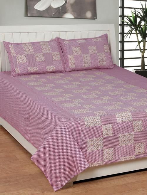 tanishka fabs poly-cotton double bedsheet - 13725095 - Very Small Image - 1