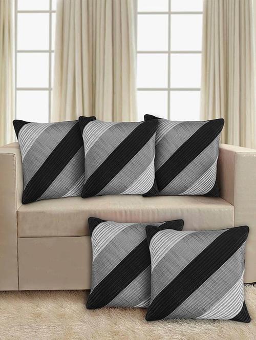 black jute cushion cover set of 5 - 13727196 - Very Small Image - 1