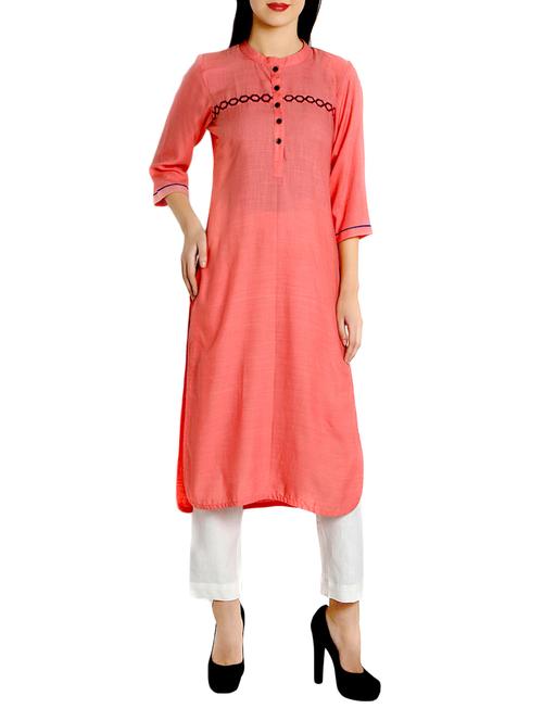 embroidered kurta with pant set - 13728578 - Very Small Image - 1