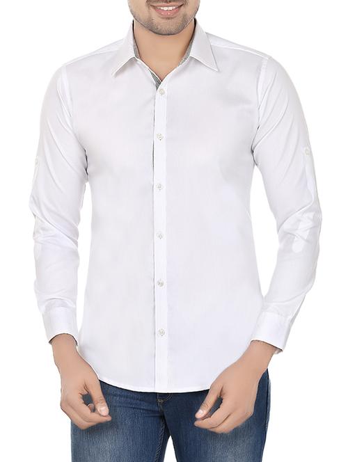 white cotton casual shirt - 13730353 - Very Small Image - 1