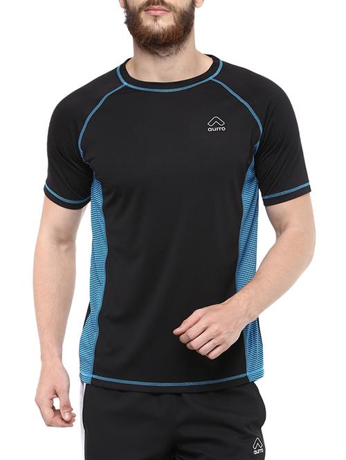 black and blue polyester t-shirt - 13732259 - Very Small Image - 1