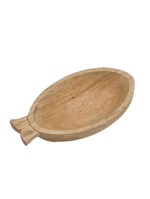 deziworkz natural wood serving bowl - 13732367 - Very Small Image - 1