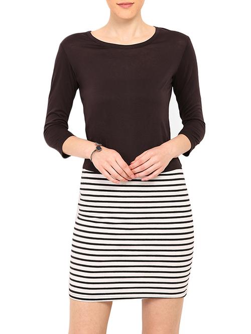 black viscose bodycon dress - 13733246 - Very Small Image - 1