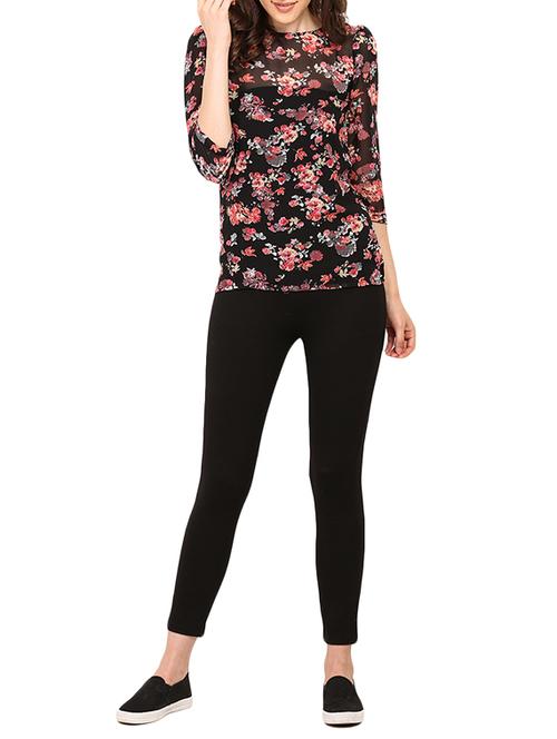 black printed top - 13733247 - Very Small Image - 1