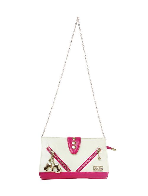 white leatherette regular sling bag - 13740463 - Very Small Image - 1