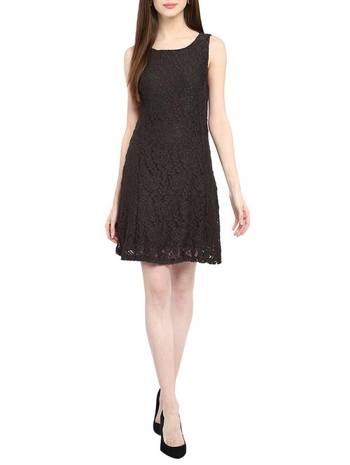 olive lace a-line dress - 13741084 - Very Small Image - 1