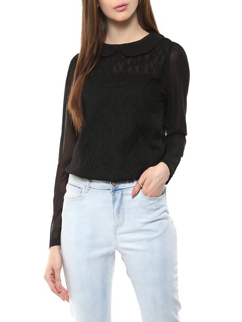 black georgette regular top - 13741095 - Very Small Image - 1