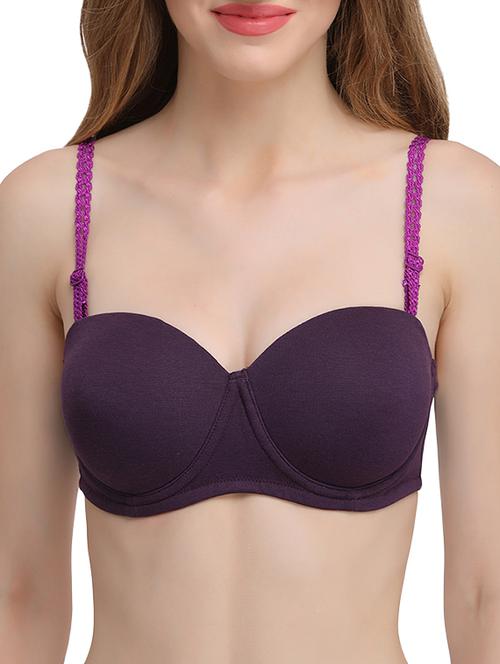 purple nylon bra straps - 13742650 - Very Small Image - 1