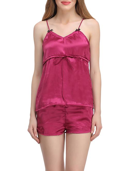 pink satin shorts set - 13742723 - Very Small Image - 1