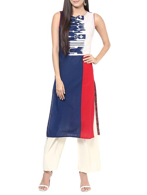 multi colored cotton printed kurta bottom set - 13744164 - Very Small Image - 1