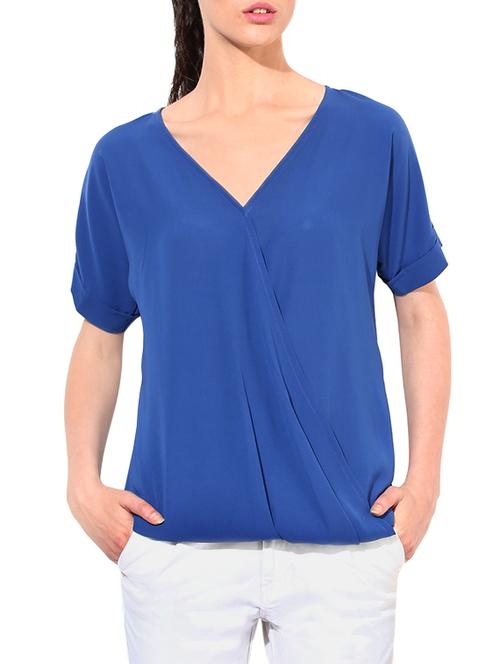 dolman sleeved surplice blouson top - 13745011 - Very Small Image - 1