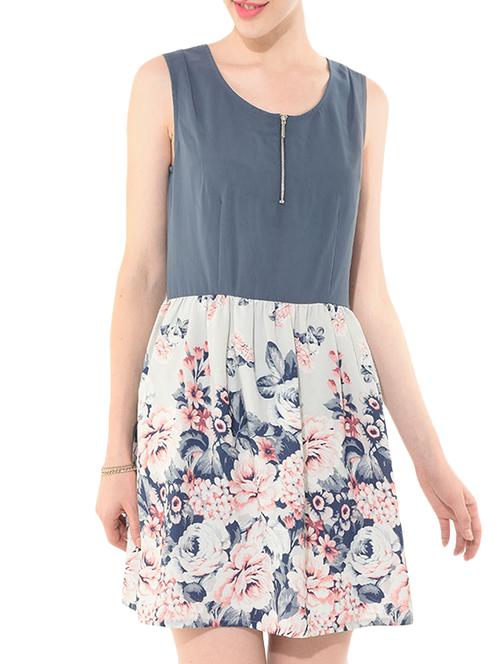 blue floral skater dress - 13745551 - Very Small Image - 1
