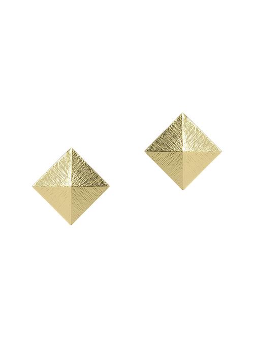 gold metal studs earring - 13746105 - Very Small Image - 1